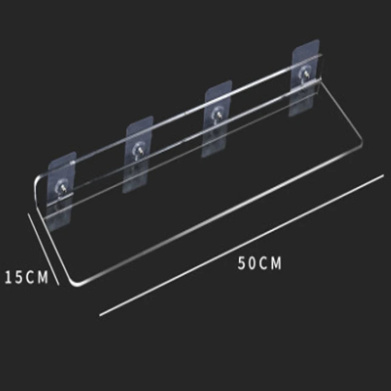Storage Rack Acrylic Shelf Clear Wall Mounted Floating Ledge Organizer
