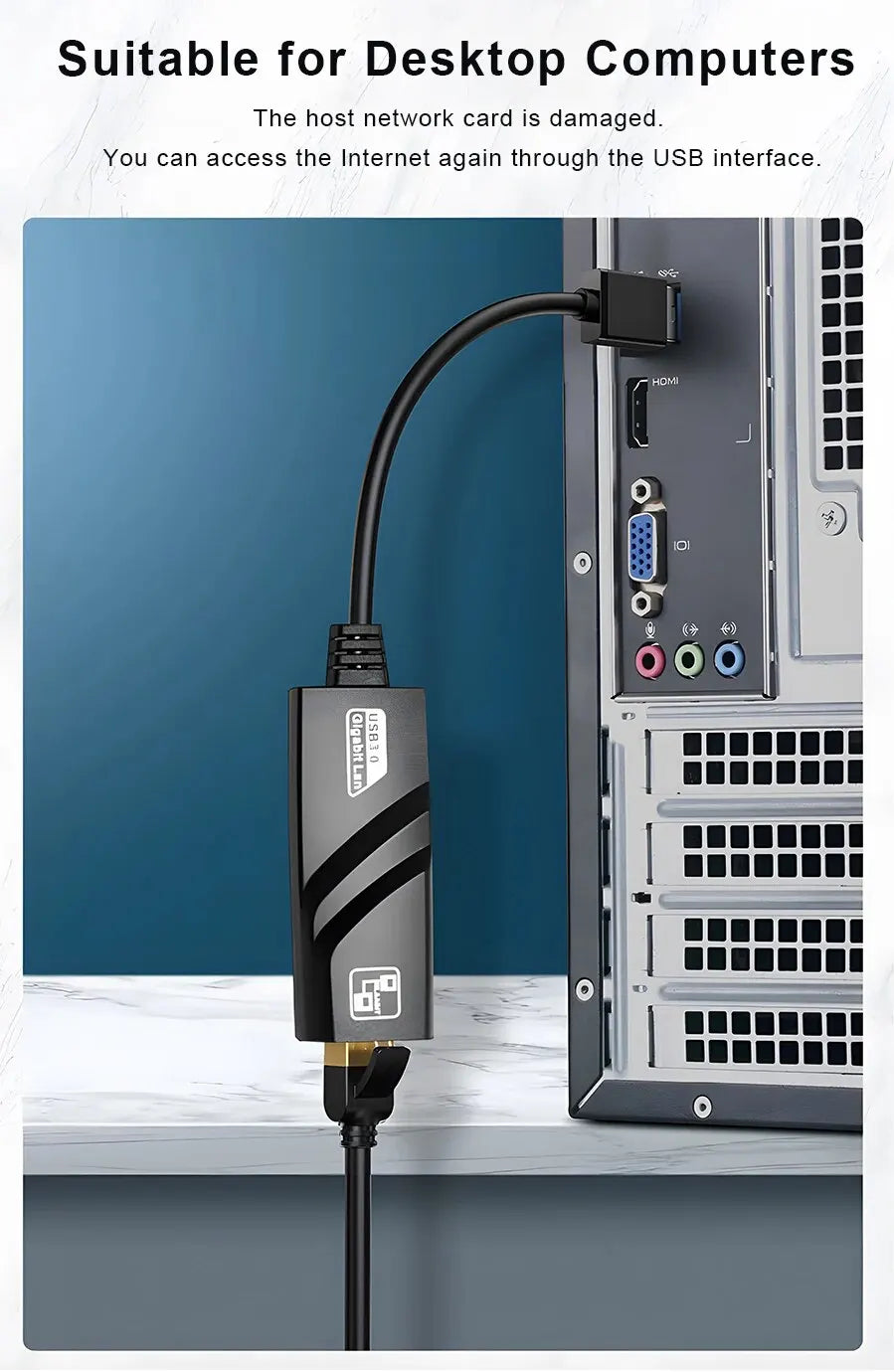 Adaptador DBIT Wi-Fi 3.0 HUB USB Ethernet Tipo C a RJ45 Tarjeta de red Gigabit Mini PC Computadoras de escritorio Accesorios para portátiles Plug and Play