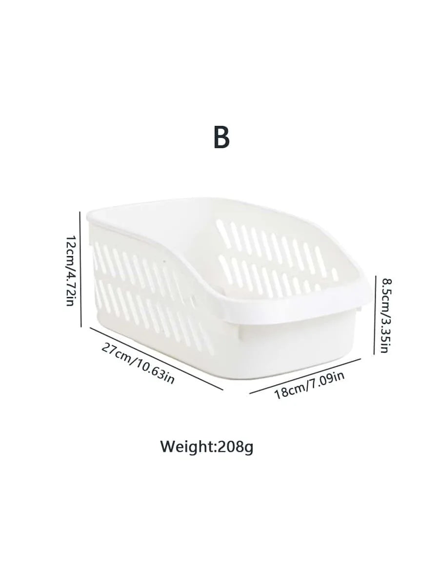 Shallow Width and Deep Pulley Kitchen Storage Box for Organization