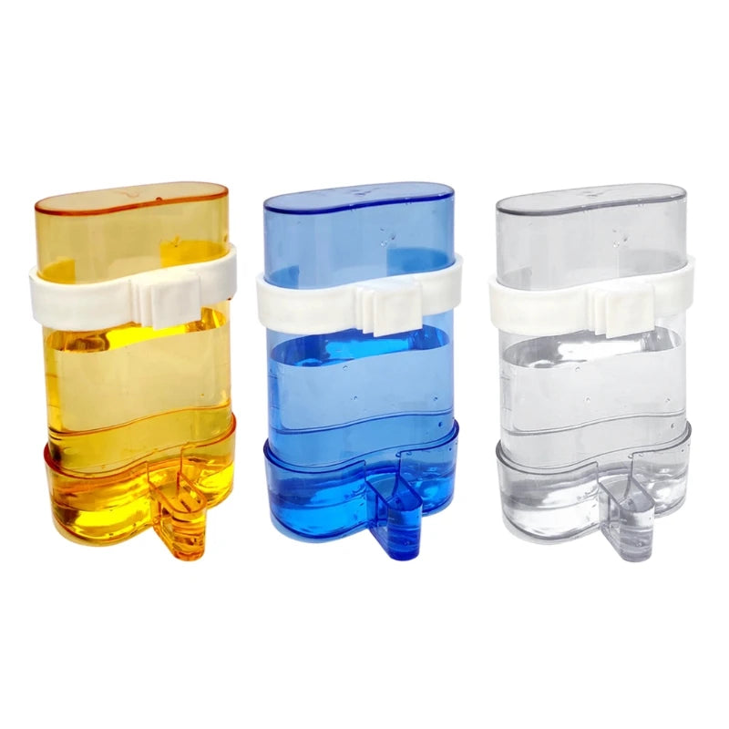 Bird Water Dispenser for Cage Automatic Bird Waterer Feeder Parakeet Cage Accessory Clear Drinker Container No Mess