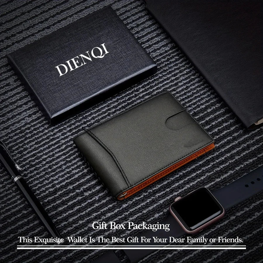Synthetic Leather Slim Smart Wallet for Men RFID Blocking