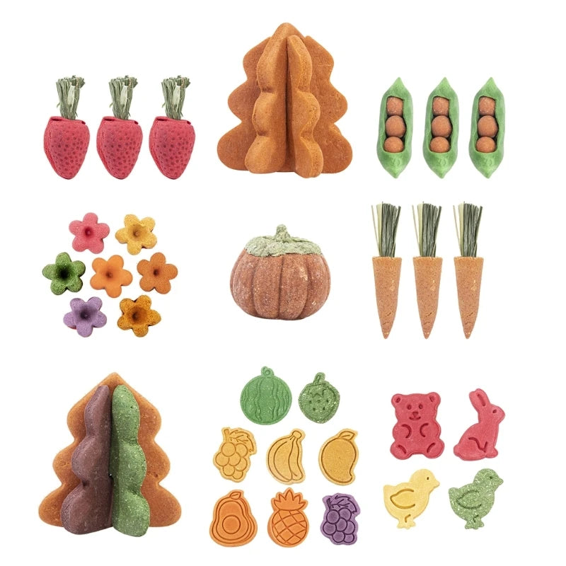 Hamster Treat Rabbit Chew Toy Animal Chew Carrots Natural Nutrient Molar Toy