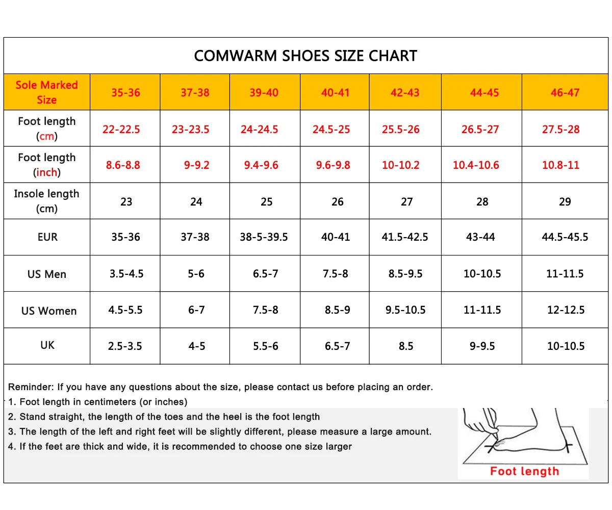 Comwarm New Fuzzy House Slippers For Women Men Winter Clogs