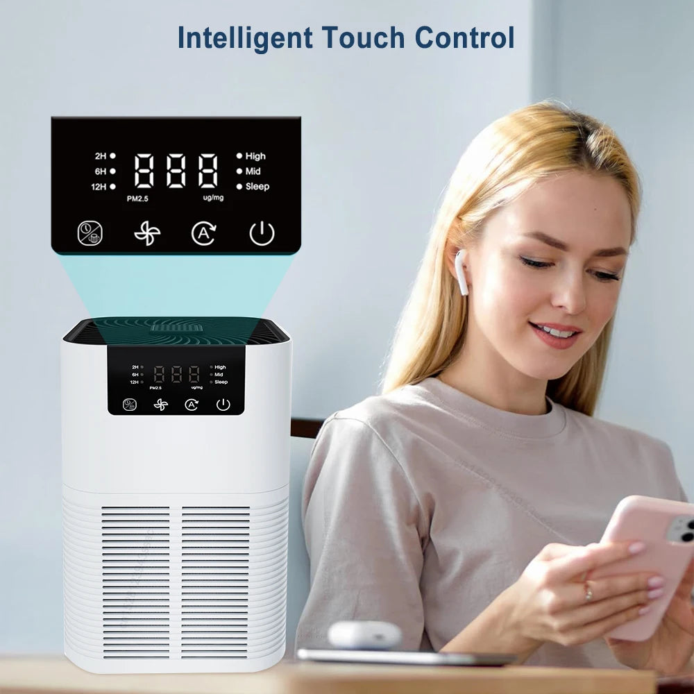 Air Purifier with HEPA Filter β Odor Remover, Negative Ion Generator & Aromatherapy Function