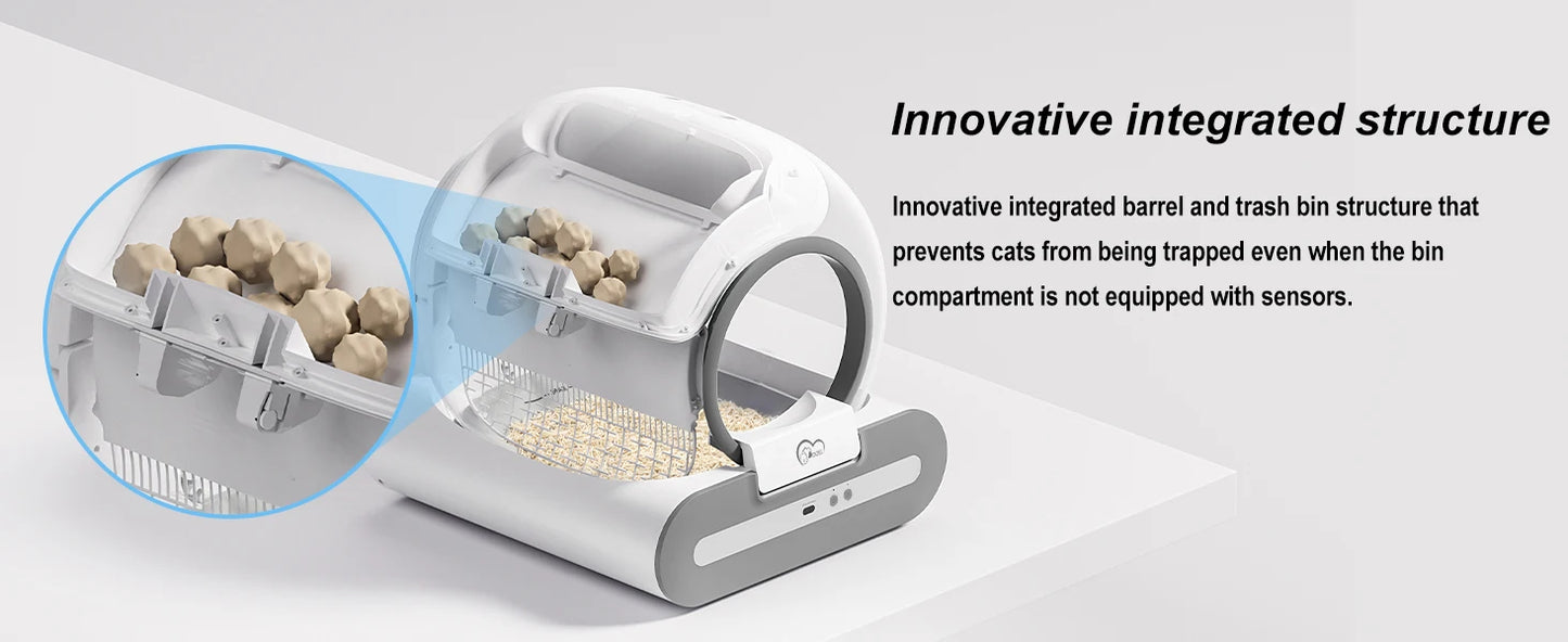 DOEL Automatic Cat Litter Box Self Cleaning With App Control