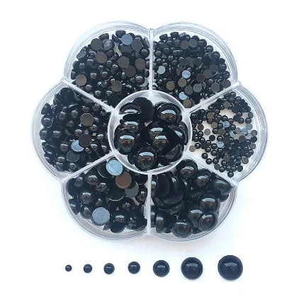 150/500 Pcs Doll Making Eyes Black Multiple Sizes for DIY Plush Toys and Crafts