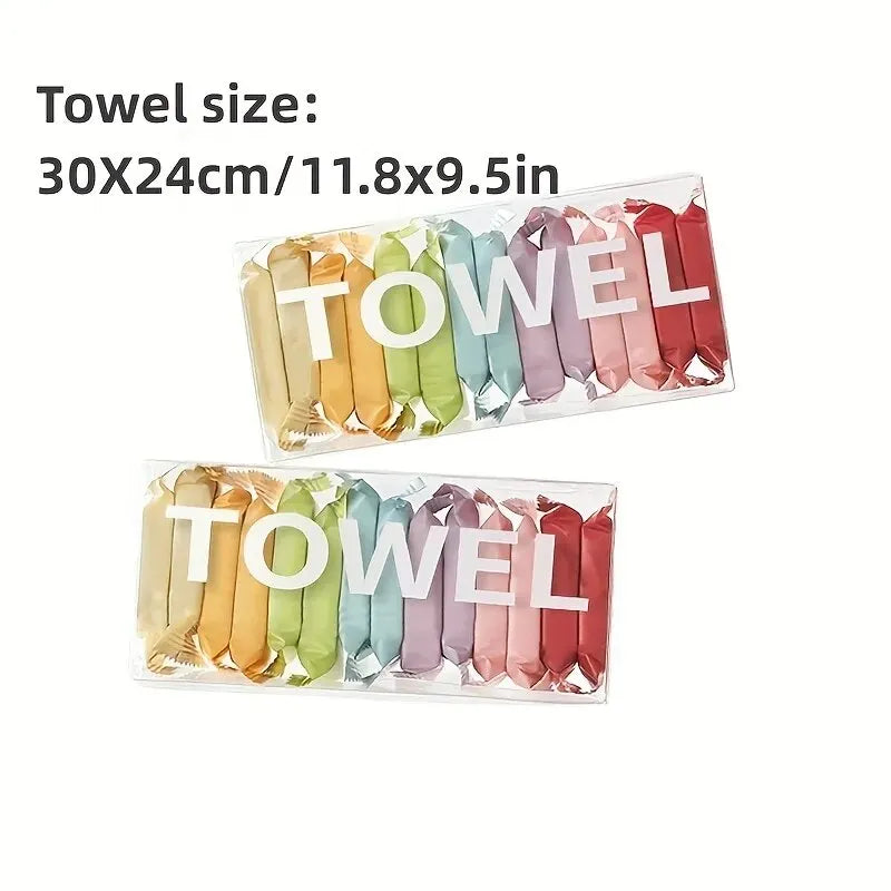 14pcs/Box Disposable Washcloth Travel Towel Compressed Beauty