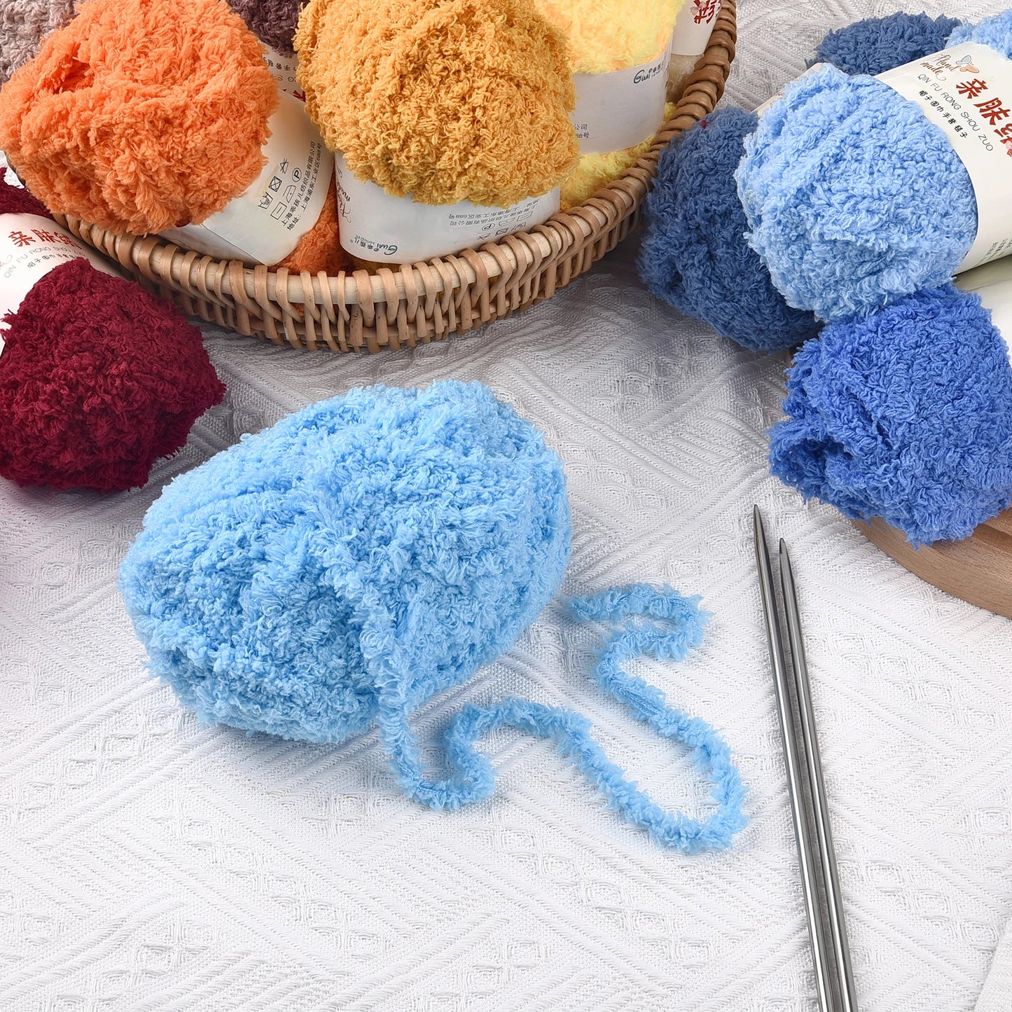 50g/Set Chenille Yarn Soft Coral Velvet for Knitting DIY