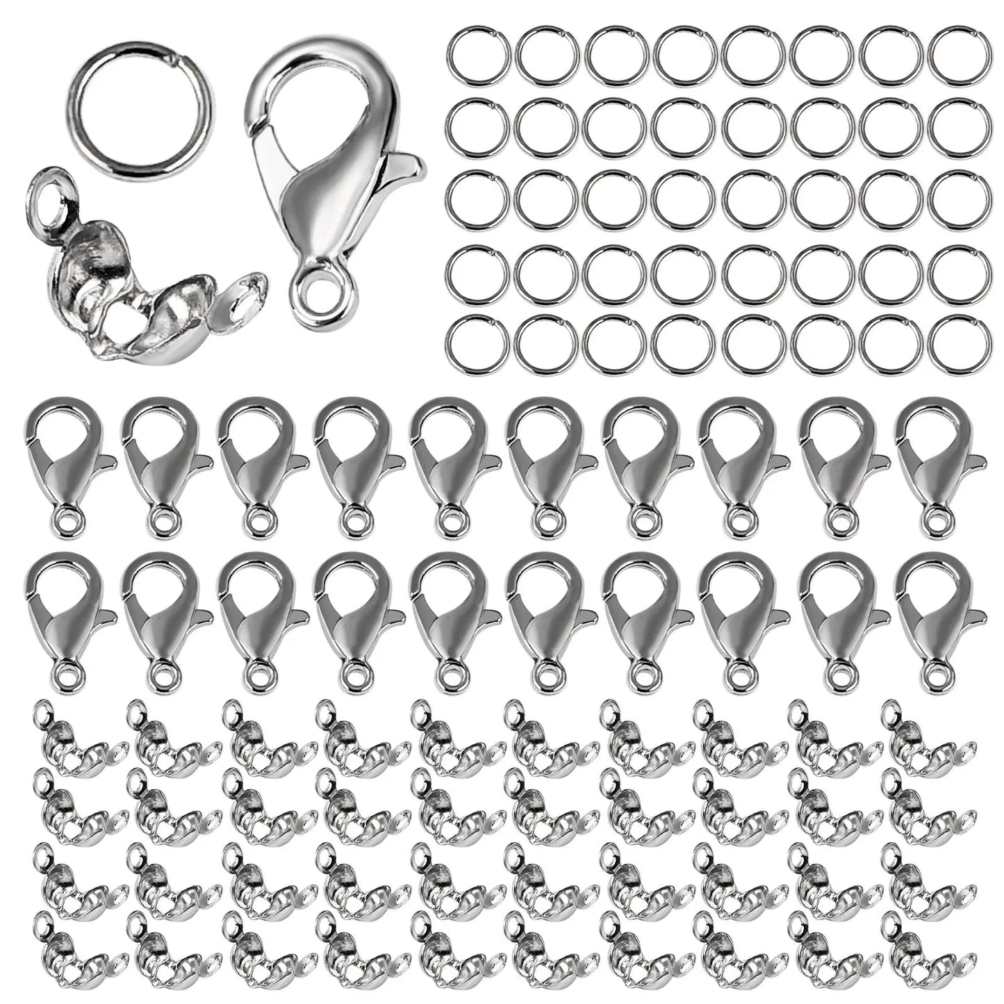 100Pcs Alloy Lobster Clasp Set for DIY Jewelry Making Supplies