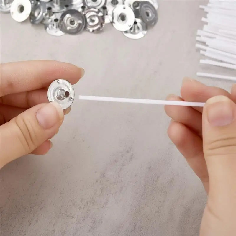 30-100Pcs Waxed Cotton Candle Wicks Set Smokeless DIY Supplies