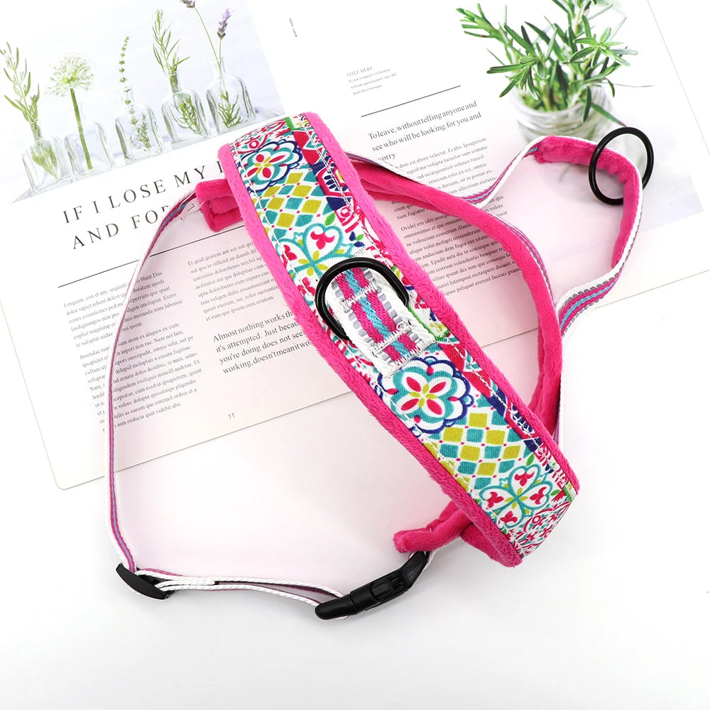 Warm Dog Harness Vest for Winter Soft Padded Adjustable Pet Training Harness for Small Large Dogs Bulldogs and Pugs