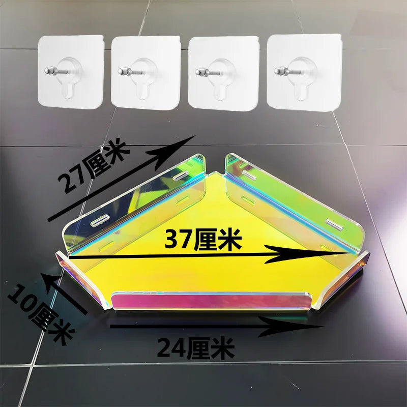 Colour Invisible Acrylic Floating Shelves Wall Mounted Bookshelf Storage Rack for Room and Bathroom