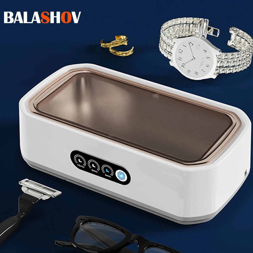 Ultrasonic Cleaner Machine Eyeglass 650ml Mini High-frequency Vibration Cleaning For Glasses Jewelry Denture Pacifier
