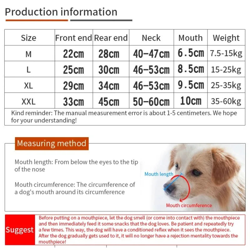 Adjustable Breathable Leather Dog Muzzle Anti Biting Protection Mask for Safe Pet Walking