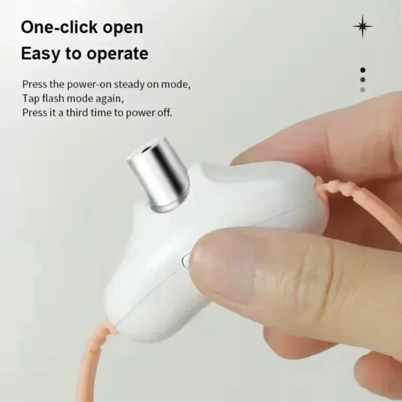 Rechargeable LED Pet Collar with Interactive Laser Teaser and Light-Up Function for Cats and Dogs