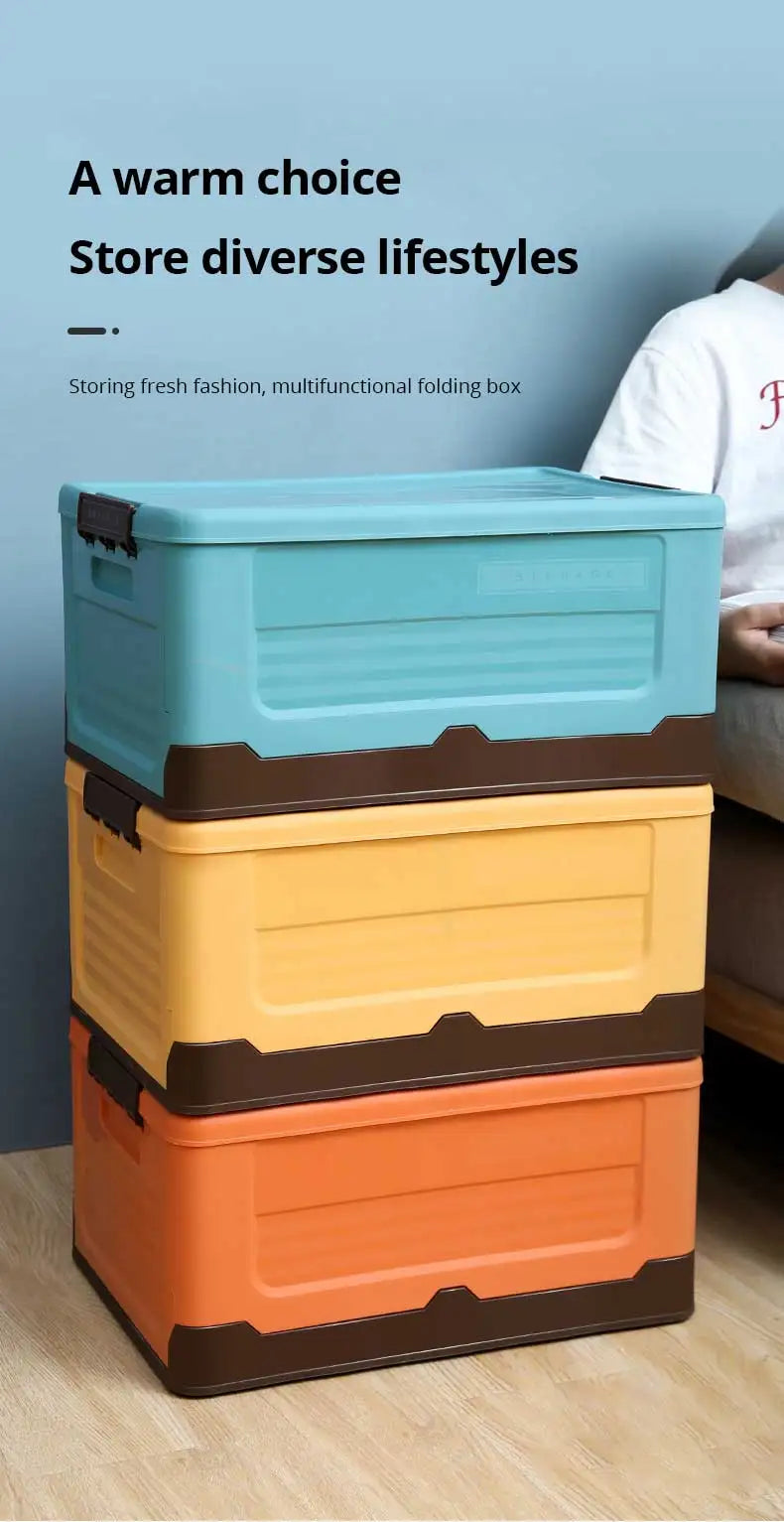 1pc Foldable Storage Box Large Capacity For Toys Clothes Books