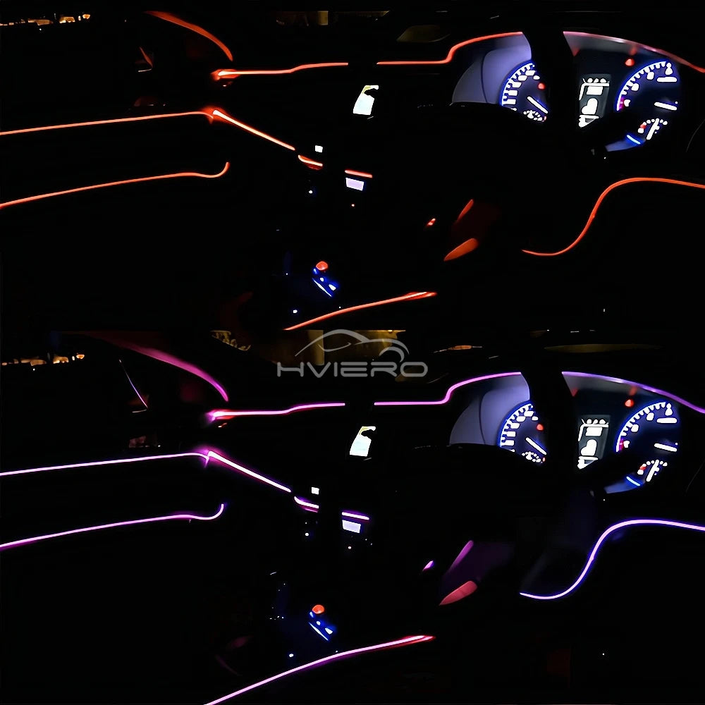 1M/2M/3M/5M Car Interior LED Strip Flexible Neon Lights USB