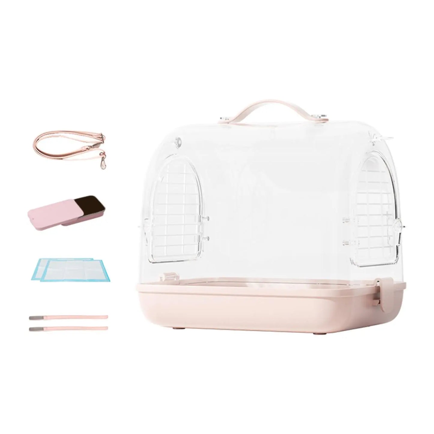 Bird Travel Cage, Bird Cage Bag with Shoulder Straps and Handle, Lightweight Bird Carrier Hamster Cage for Birds