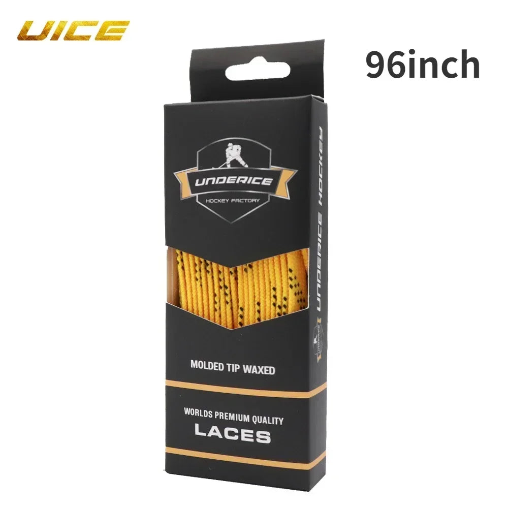 Ice Hockey Skate Laces 84-120inch Waxed Dual Layer Braid