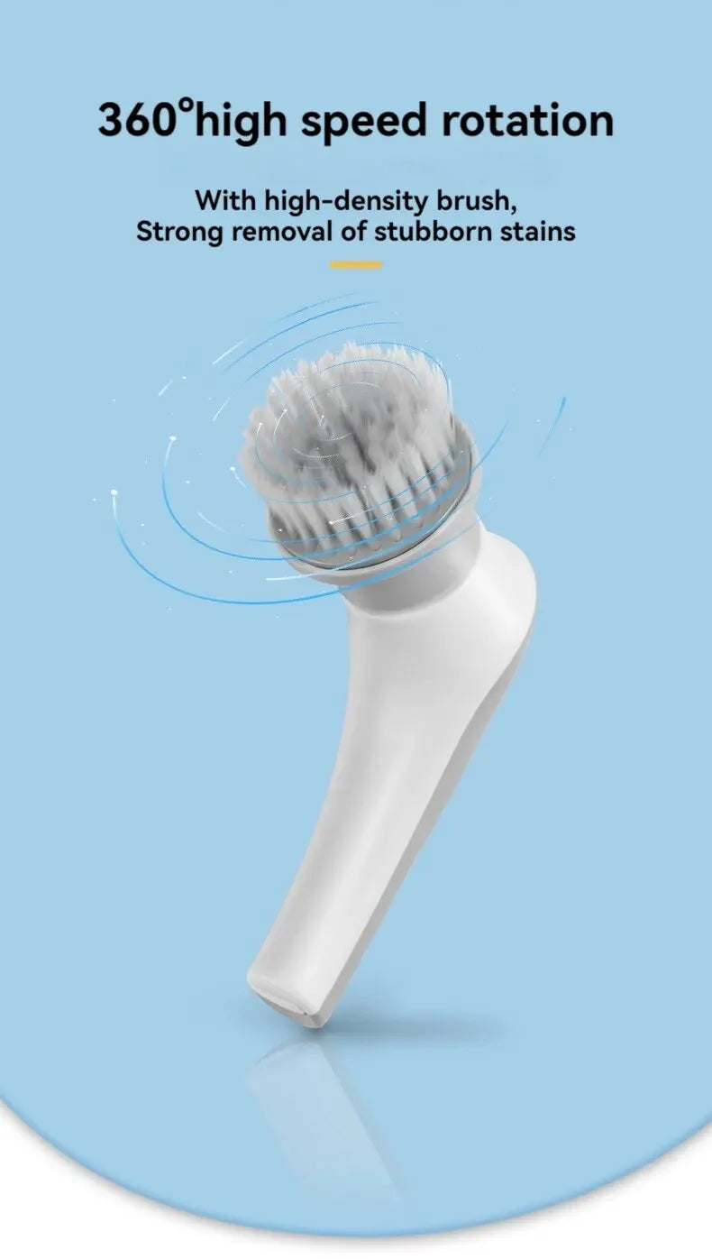 3-in-1 Electric Cleaning Brush USB Rechargeable Rotary Scrubber