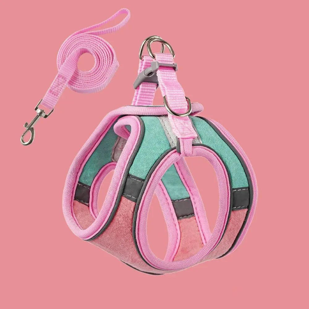 Anti-leak For Cat Puppy,Rabbit Soft Vest Harness Dog Leash Adjustable Cat Collar Cat Accessories Cat Harness Pets Vest