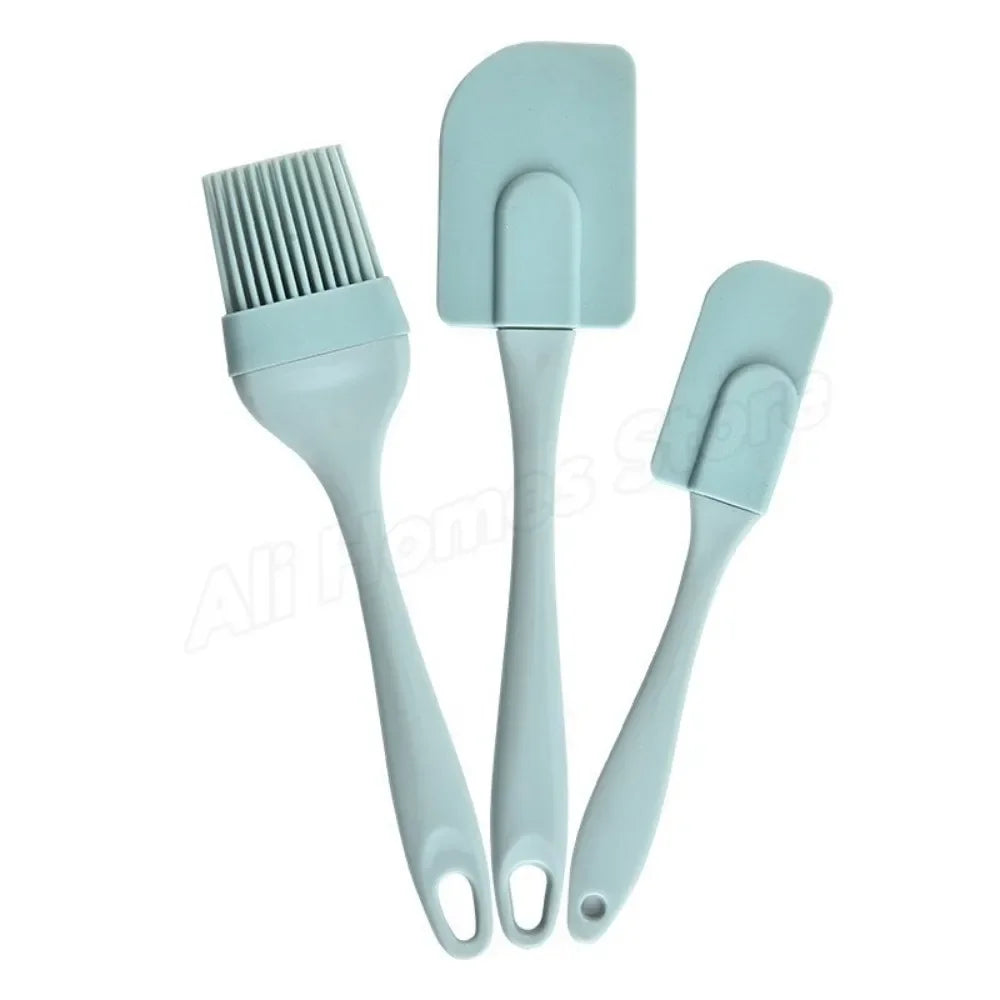 Silicone Kitchen Utensil Set 12 Pieces Food Grade Cooking Tools Turner Spatula Measuring Spoon Eco-Friendly Cookware