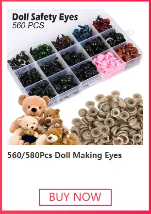 150/500 Pcs Doll Making Eyes Black Multiple Sizes for DIY Plush Toys and Crafts