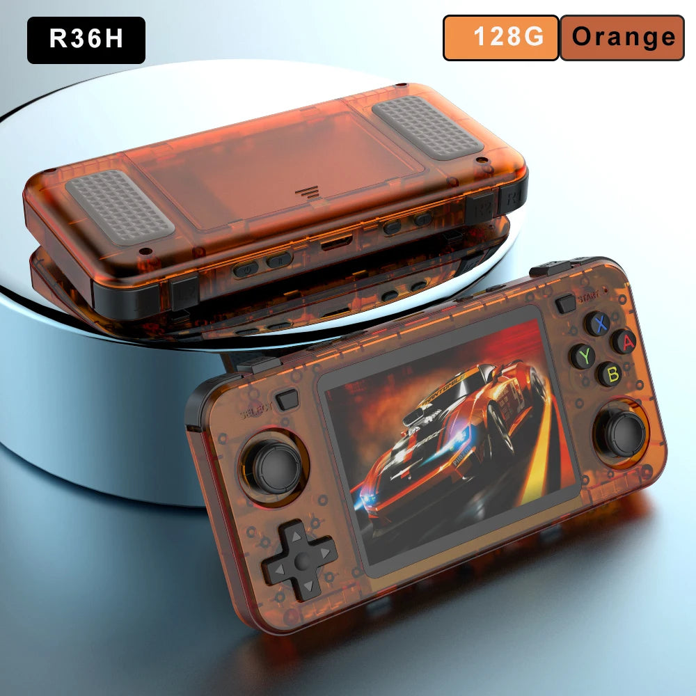 R36H Retro Handheld Video Game Console Linux System 3.5 Inch IPS Screen Portable 64G 128GB Player Gift