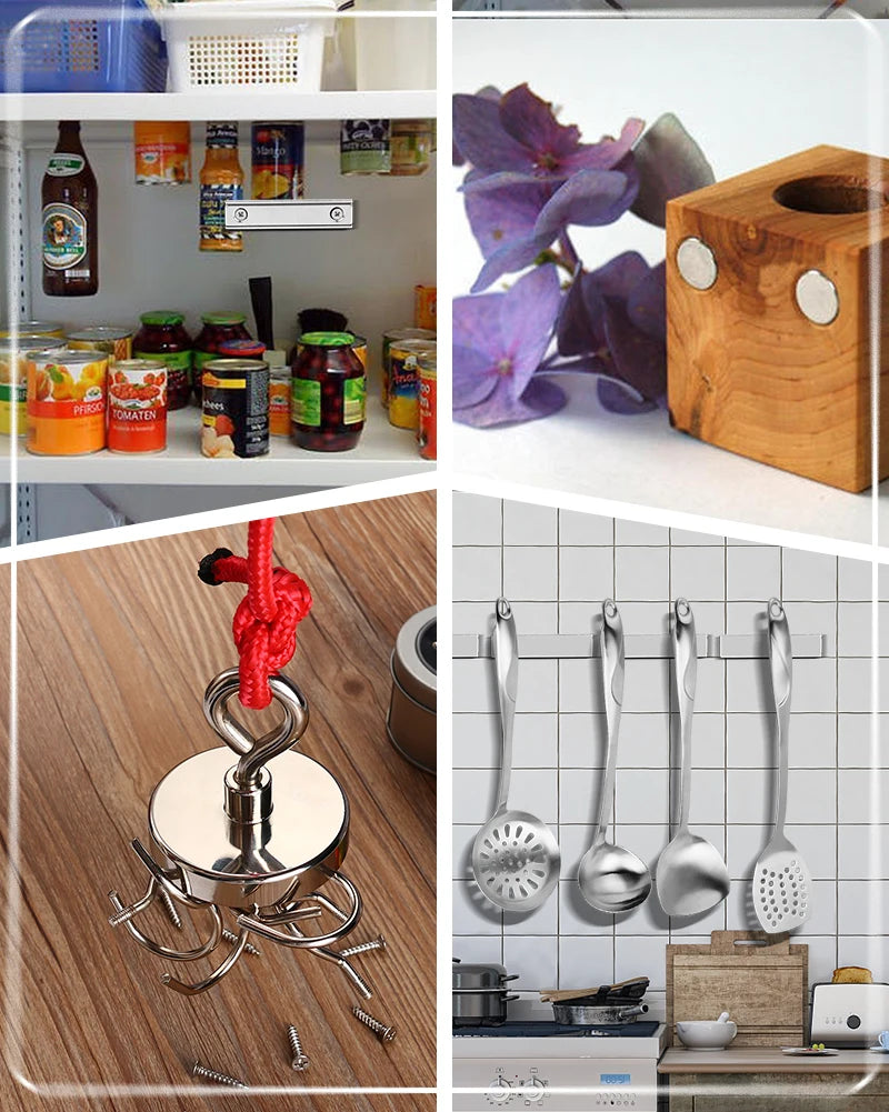 Imanes de pesca de neodimio superresistentes N52 Imanes de alta resistencia con perno de ojo con orificio avellanado Imanes de búsqueda de salvamento