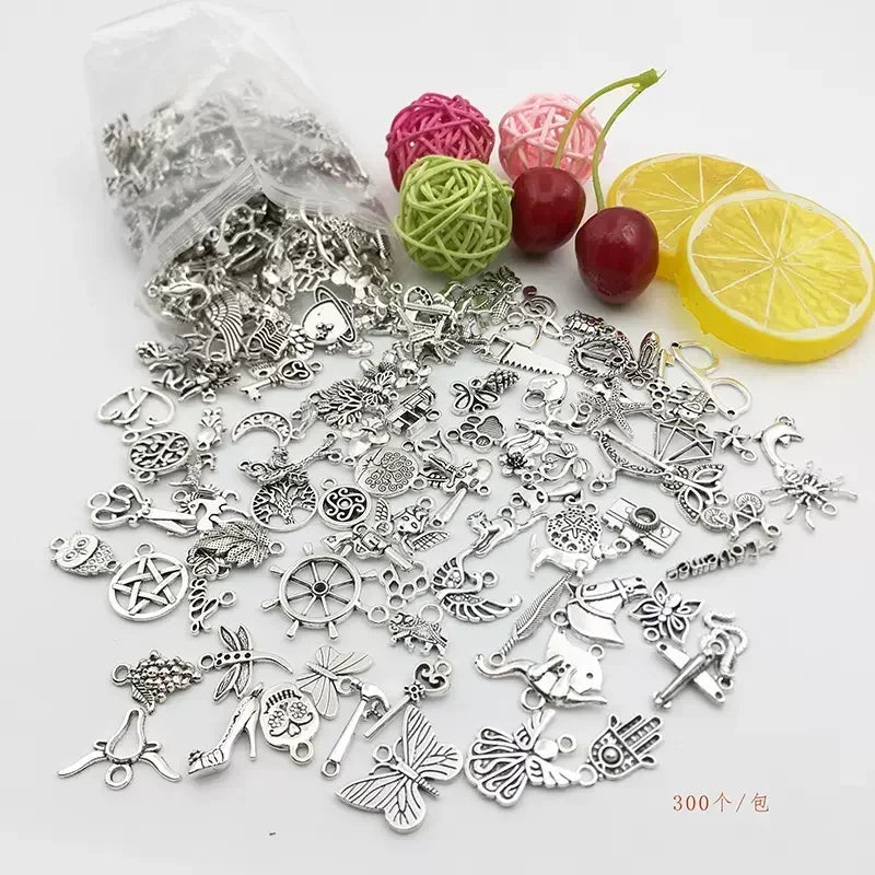 100Pcs Tibetan Silver Animal Charms Beads for Jewelry Making