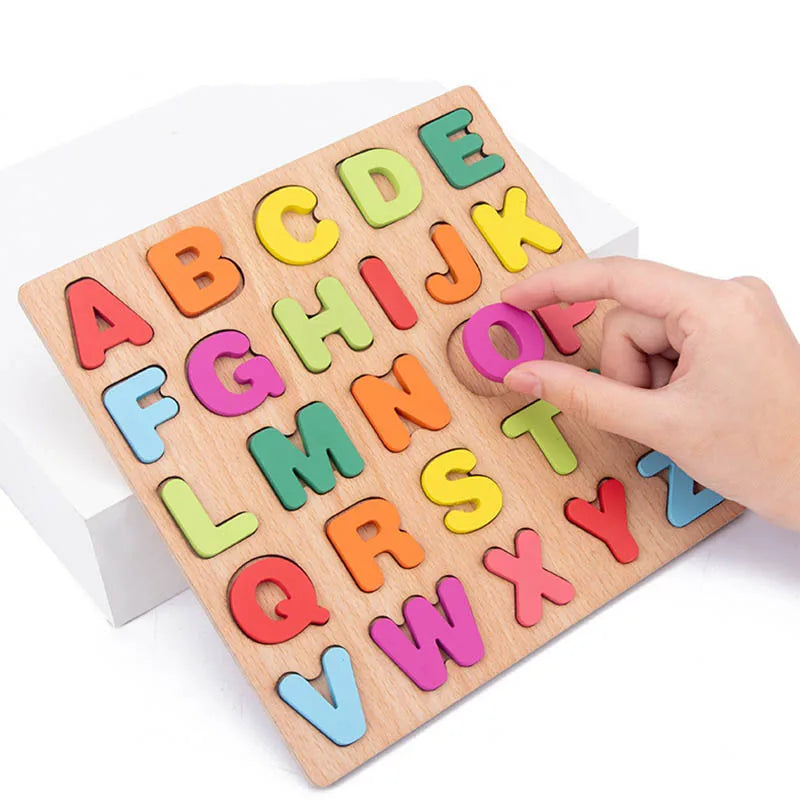 Wooden Puzzle Montessori Toys for Baby Early Learning 1-3 Years