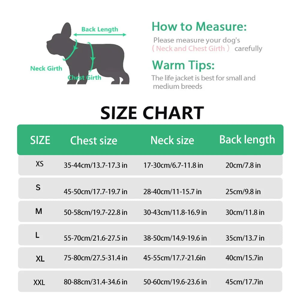 Dog Life Jacket with Rescue Handle, Reflective Dog Harness Life Vest for Swimming Boating Puppy for Small Medium Large Dogs