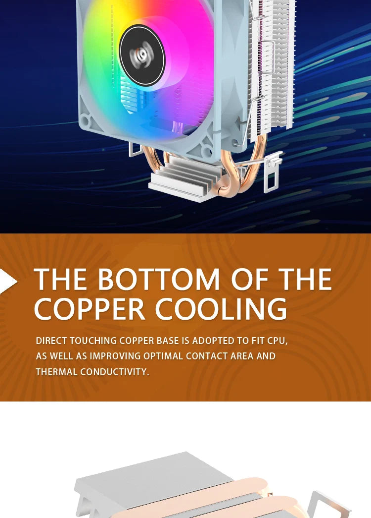 Aigo ICE200PRO Air CPU Cooler with 2 Heatpipes and PWM Fan