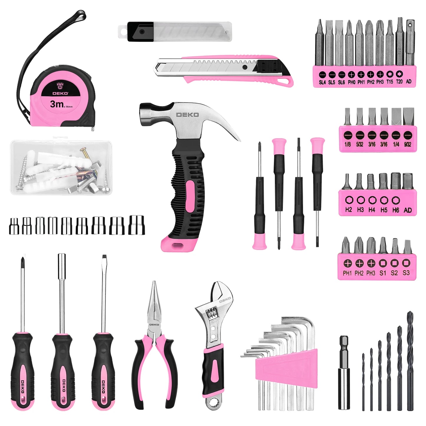 DEKO 126Pcs Power Tool Combo Kit with 8V Cordless Drill