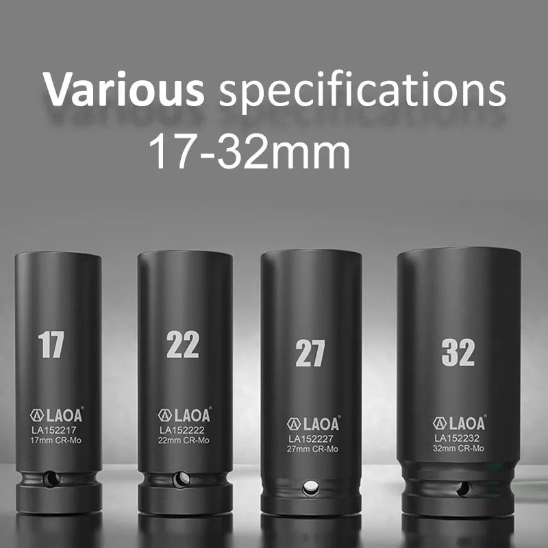 LAOA 17-32mm Hex Socket Wrench 1/2 Inch Head for Ratchet and Drill