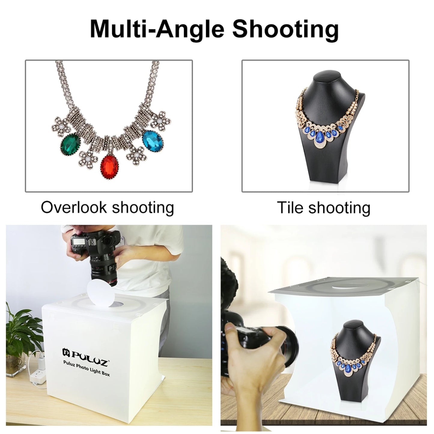 PULUZ 30cm Portable Ring Light Studio Tent Kit with 6 Backdrops