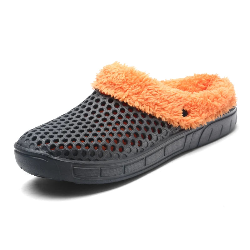 YRZL Winter Slippers Men Women Indoor Warm Non Slip Clogs