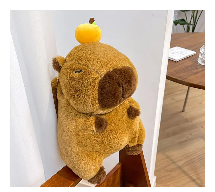 Capybara Plush Backpack Kawaii Mini Knapsack Bag for Kids