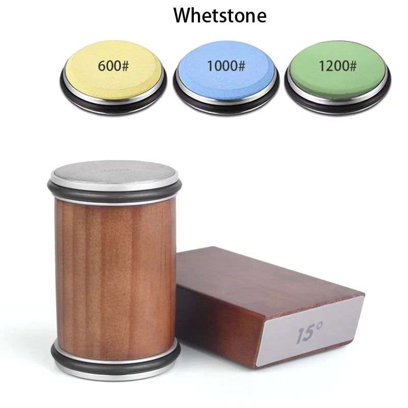 Rolling Knife Sharpener Kit with Magnetic Holder and Diamond Stones