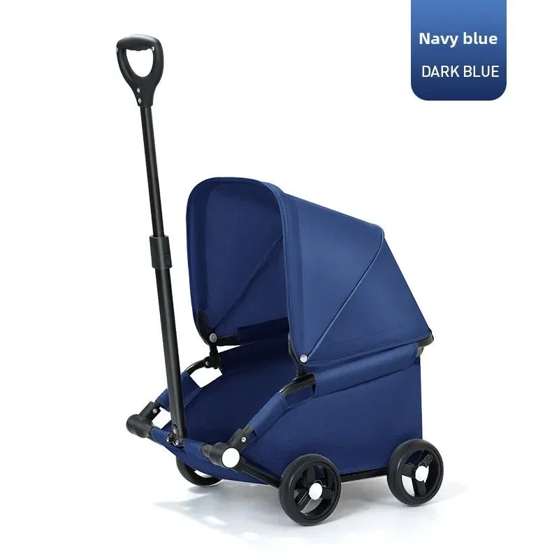 Small Pet Stroller Dog Dog Cat Teddy Baby Cart Toy Small Trolley Out Travel Pet Dog Car Lightweight Folding Walking Dog Walker