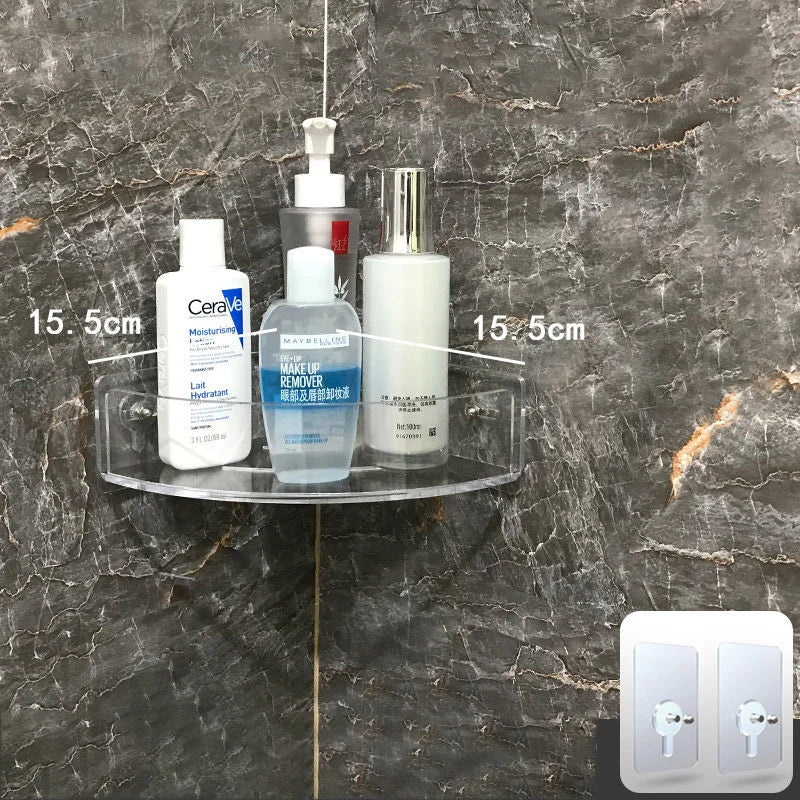 Colour Invisible Acrylic Floating Shelves Wall Mounted Bookshelf Storage Rack for Room and Bathroom