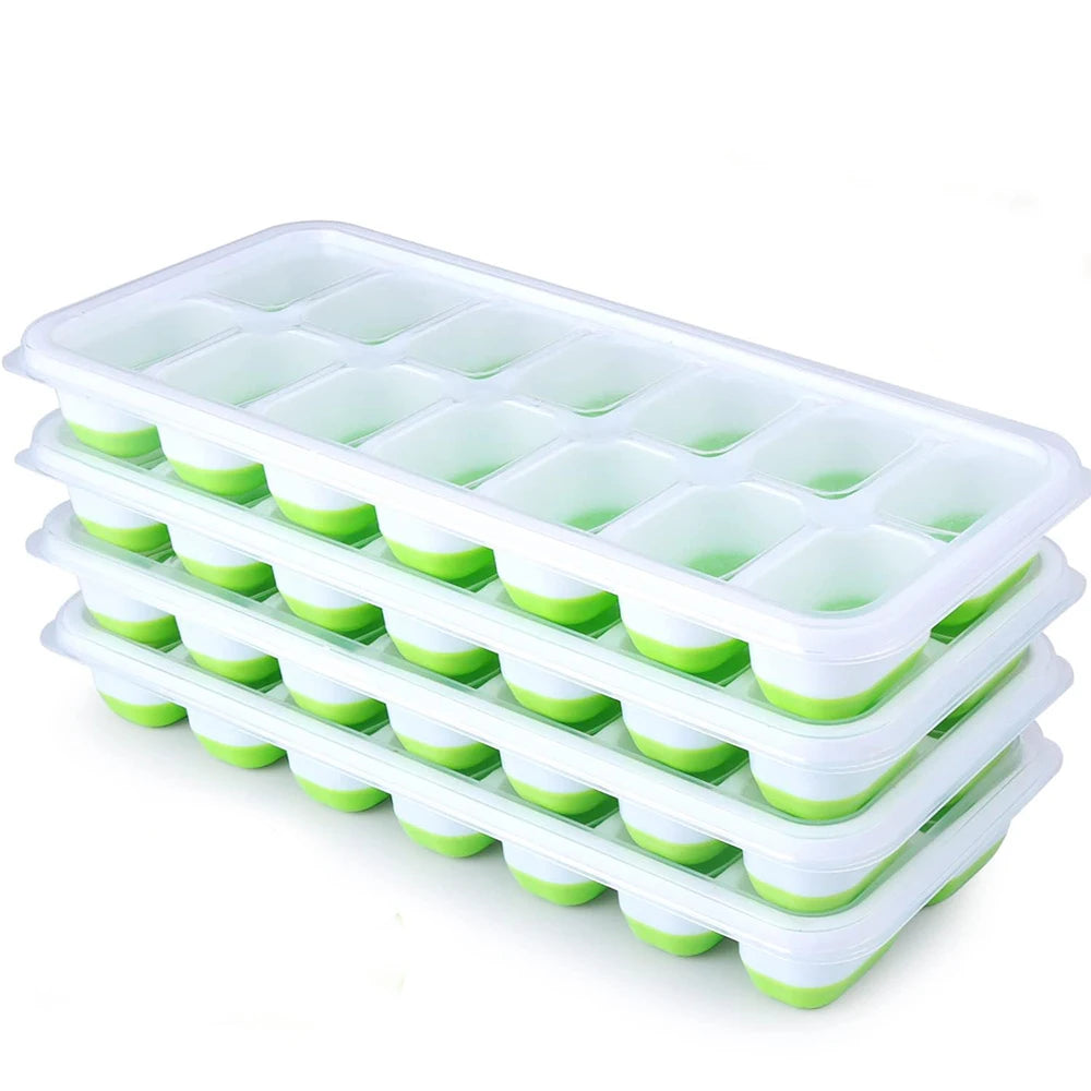 14 Grid Square Silicone Ice Cube Mold – Easy Release Design for Perfect Ice Cubes