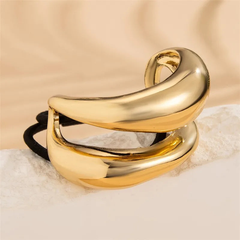 New Fashion Metal Irregular Double-Layer Hair Bands Ropes