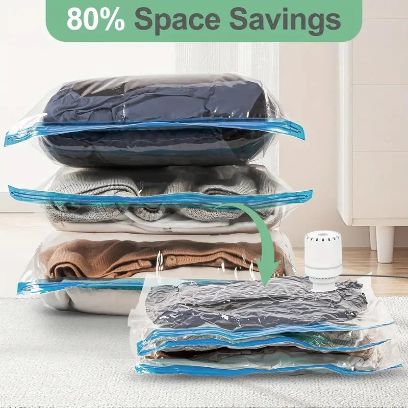 Mini Vacuum Sealer with Electric Pump for Space Saving Clothes and Food Storage Bags