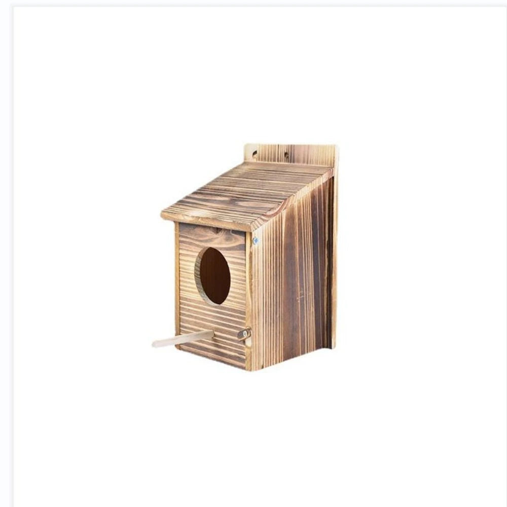 Garden Wooden Hummingbird House Wild Bird For Outdoor Hanging Feeder For Outdoor Garden Yard Decoration Swallow Sparrow Nesting