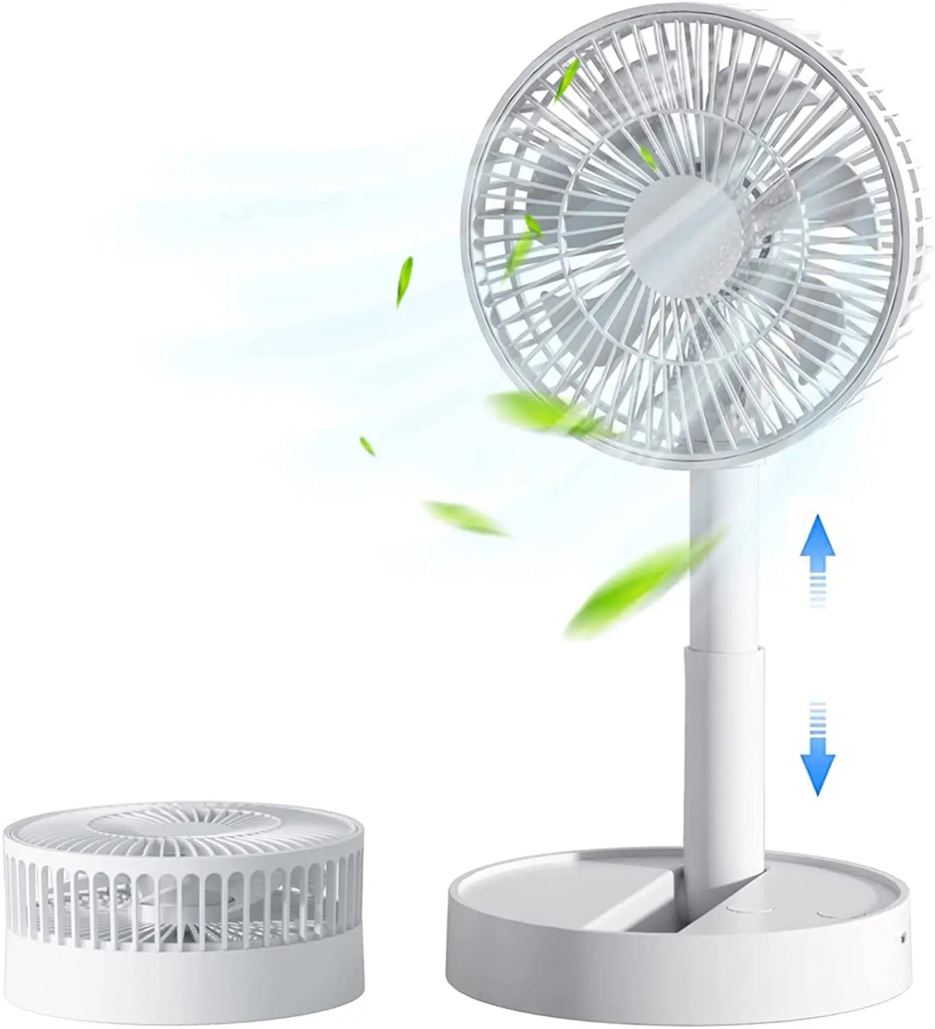 USB Foldable Fan with 4 Speeds and Timing for Indoor Outdoor Use