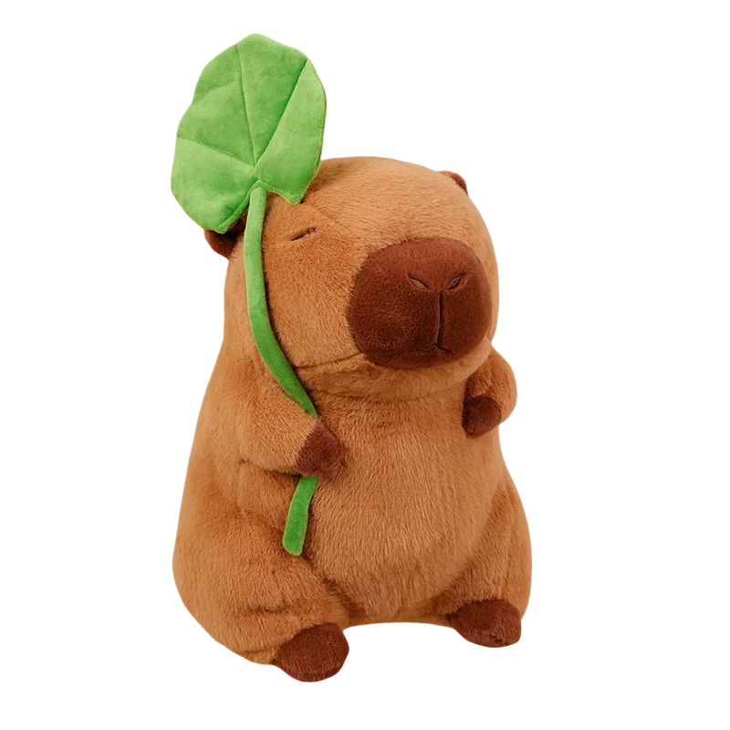 Lotus Leaf Capybara Plush Toy with Unicorn and Dinosaur Design