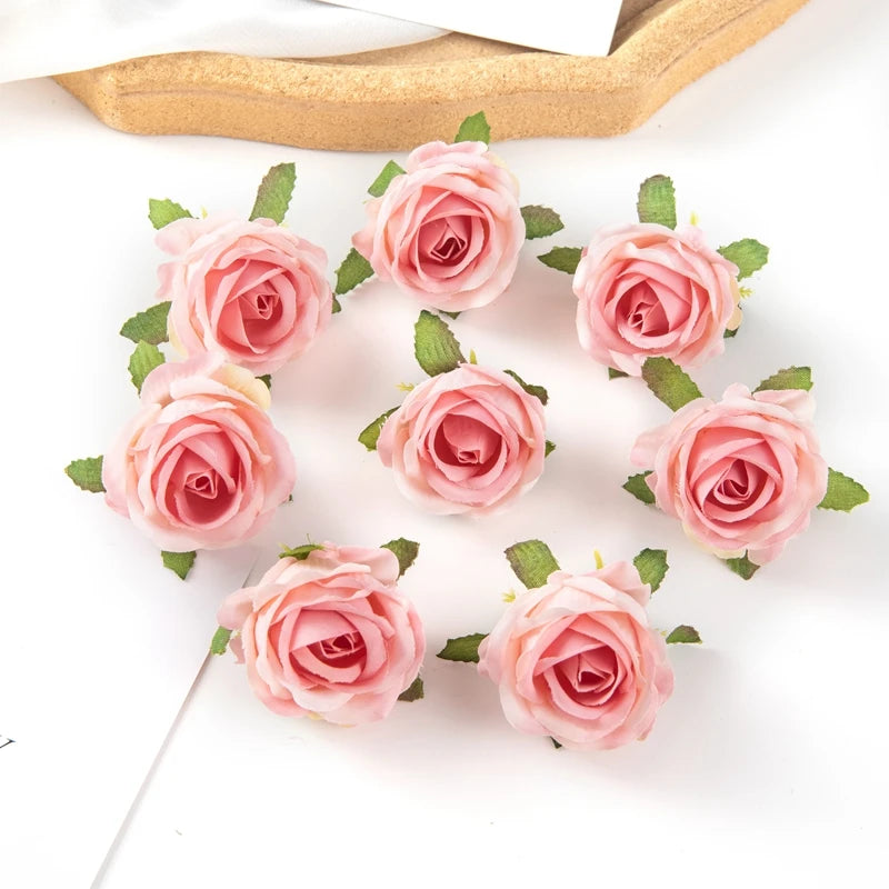 100PCS Silk Artificial Roses for DIY Home Decor Wedding Party Christmas Wreaths and Garden Arrangements