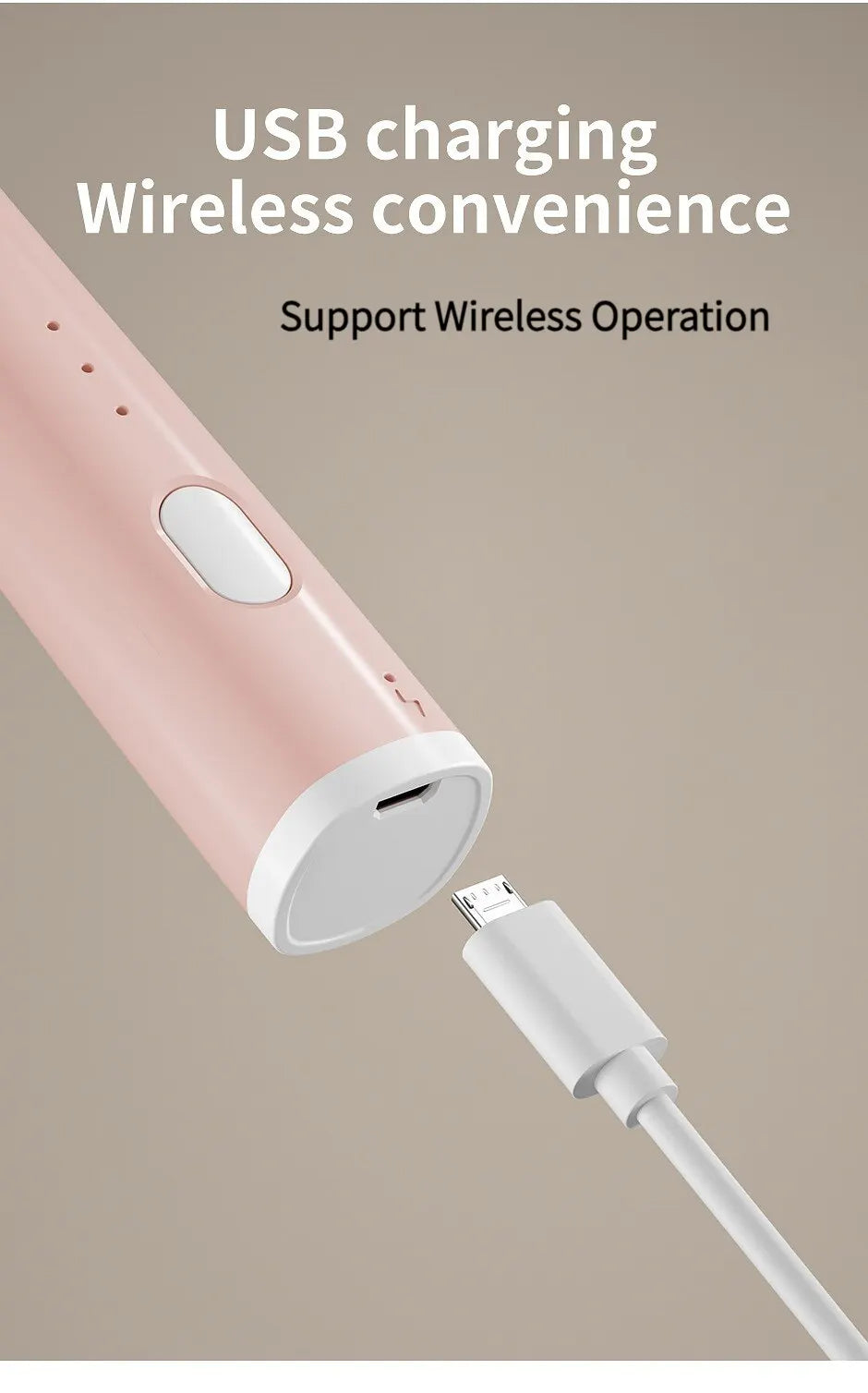 1 PCS USB Rechargeable Handheld Egg Beater 3 Speeds Milk Frother