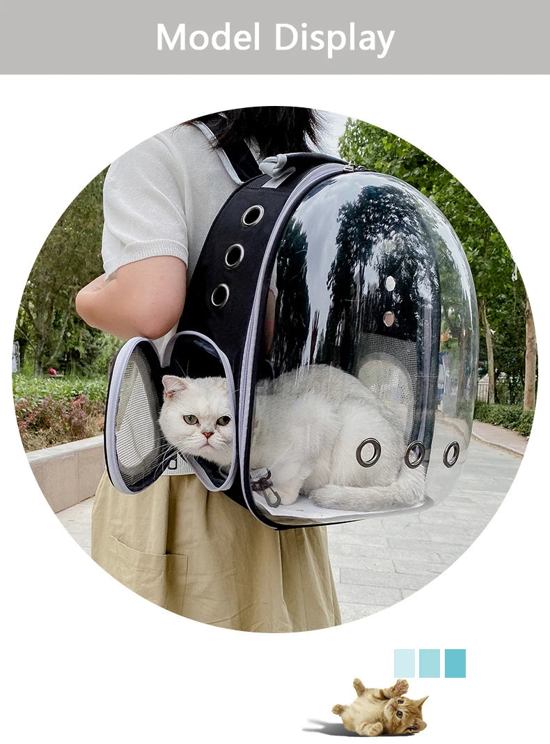 Breathable Transparent Pet Cat Carrying Bag Space Backpack